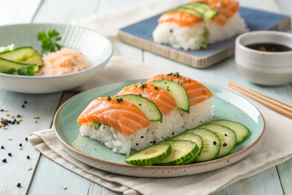 Salmon Sushi Bake