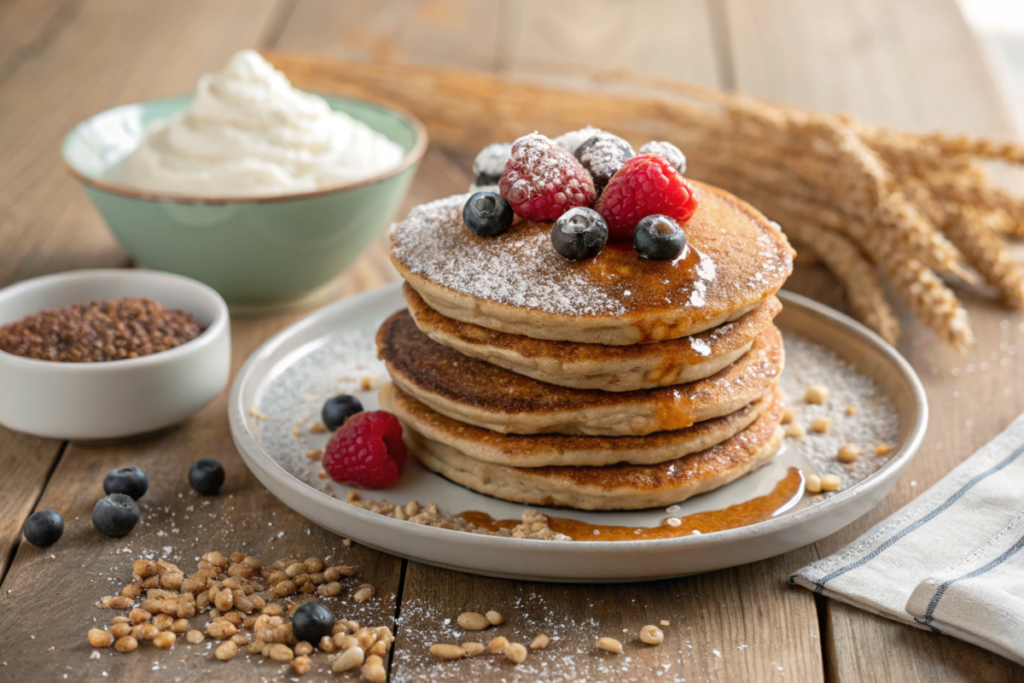 buckwheat quinoa flour pancakes