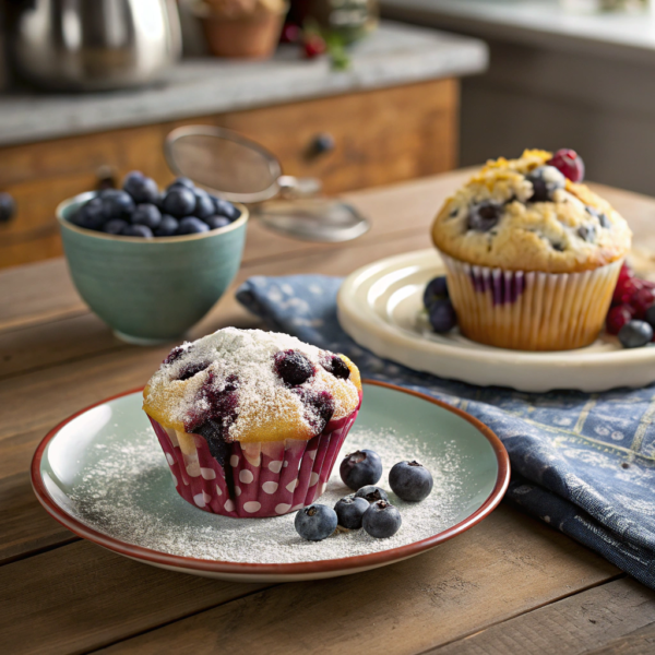 What is the difference between a blueberry muffin and a blueberry cupcake?